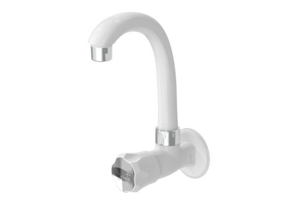 Wall Mounted Mini-Swan Neck - Platinum
